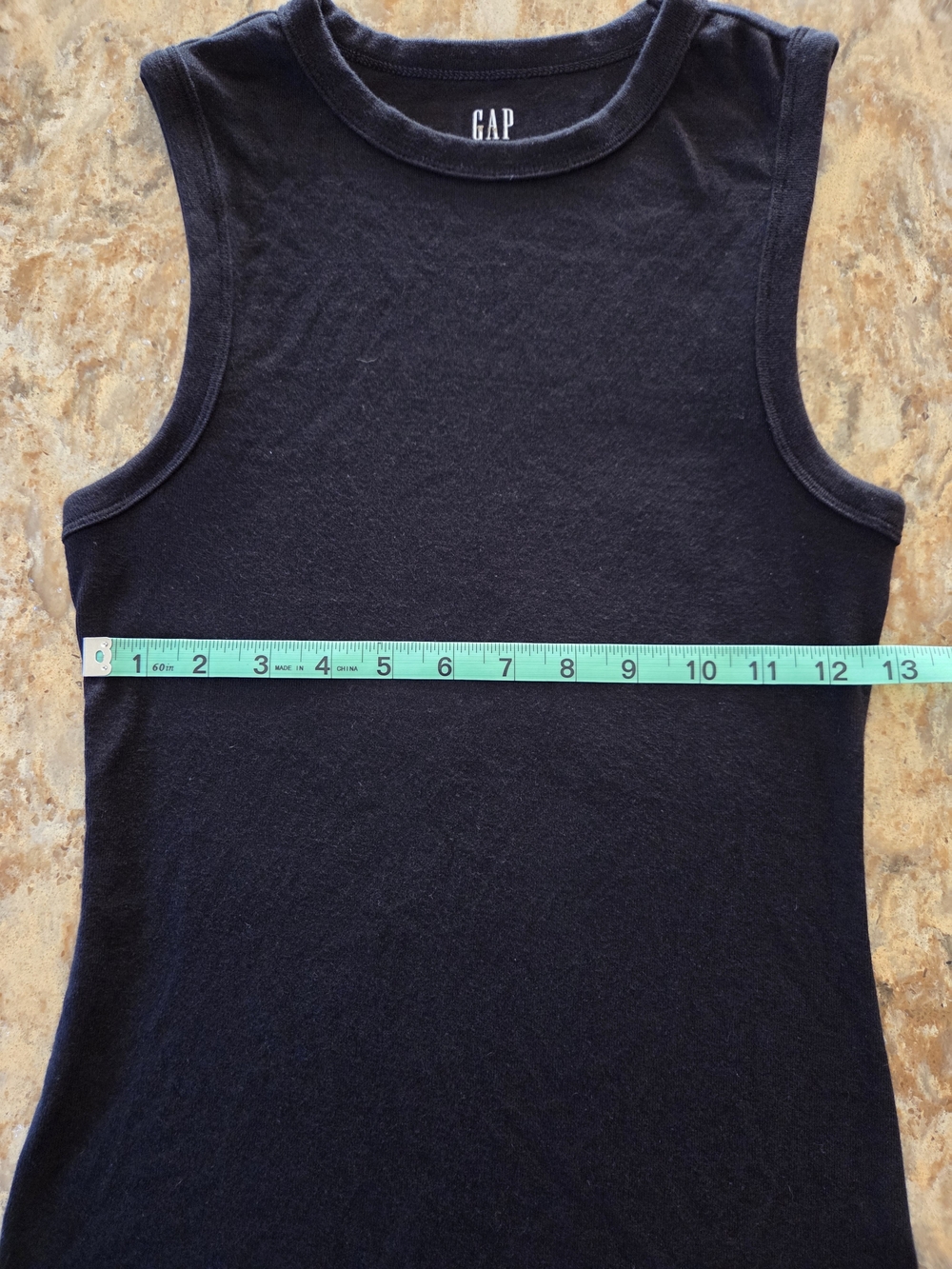 GAP Black Modern Crewneck Tank Top Sz M - Picture 8 of 9
